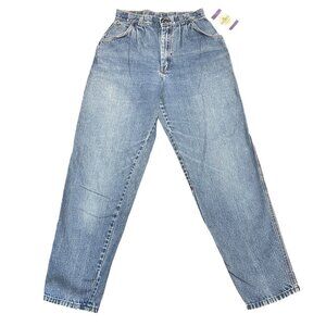 Vintage Lord Isaacs Womens 11 High Waisted Blue Denim Jeans Tapered Leg 80s